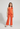 Woven sleeveless rose detail halter neck waistcoat top and pant co-ord set-Orange
